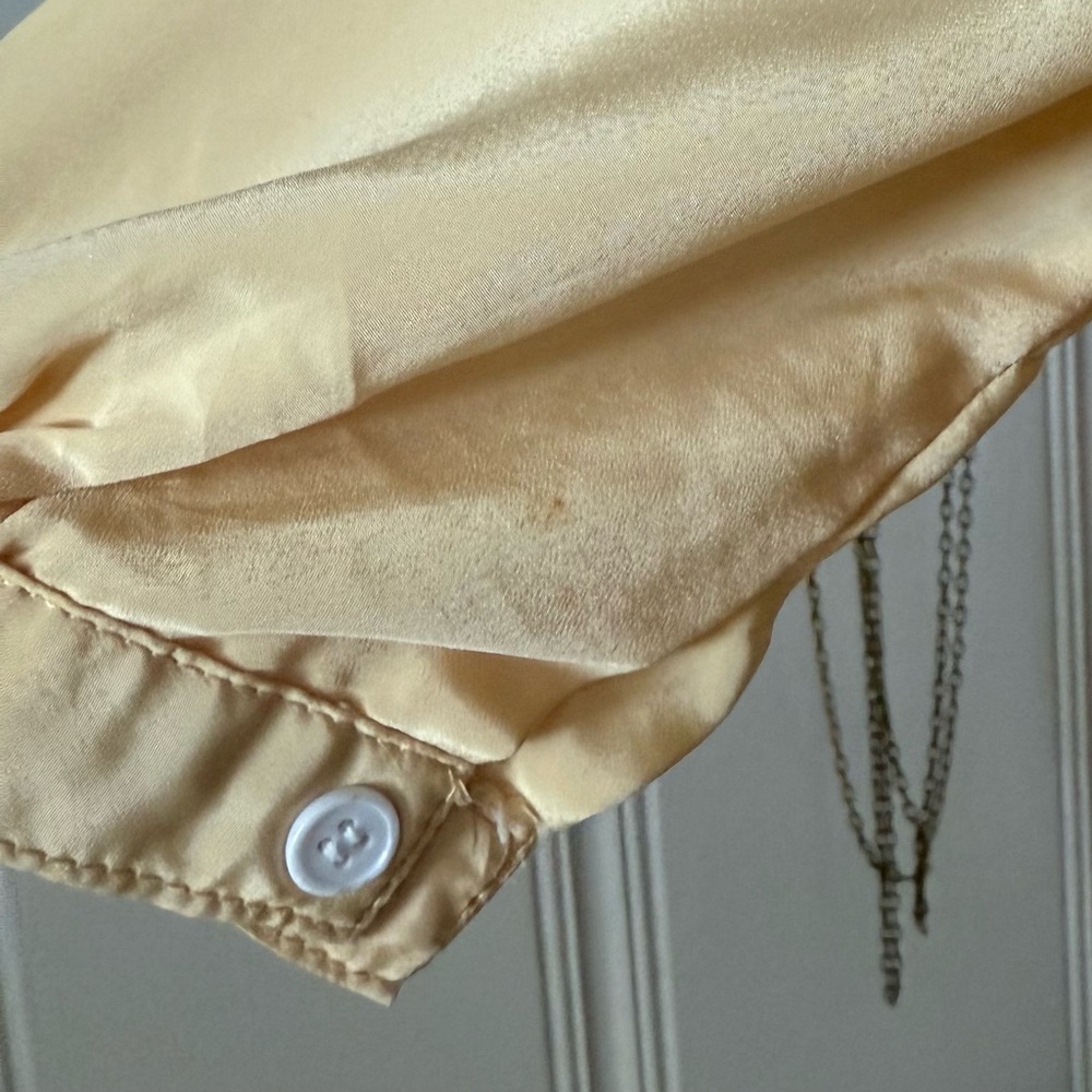 1970s Peach Ruff Neck Cottagecore Prairie Vintage Blouse size 6 small - Picture 5 of 8